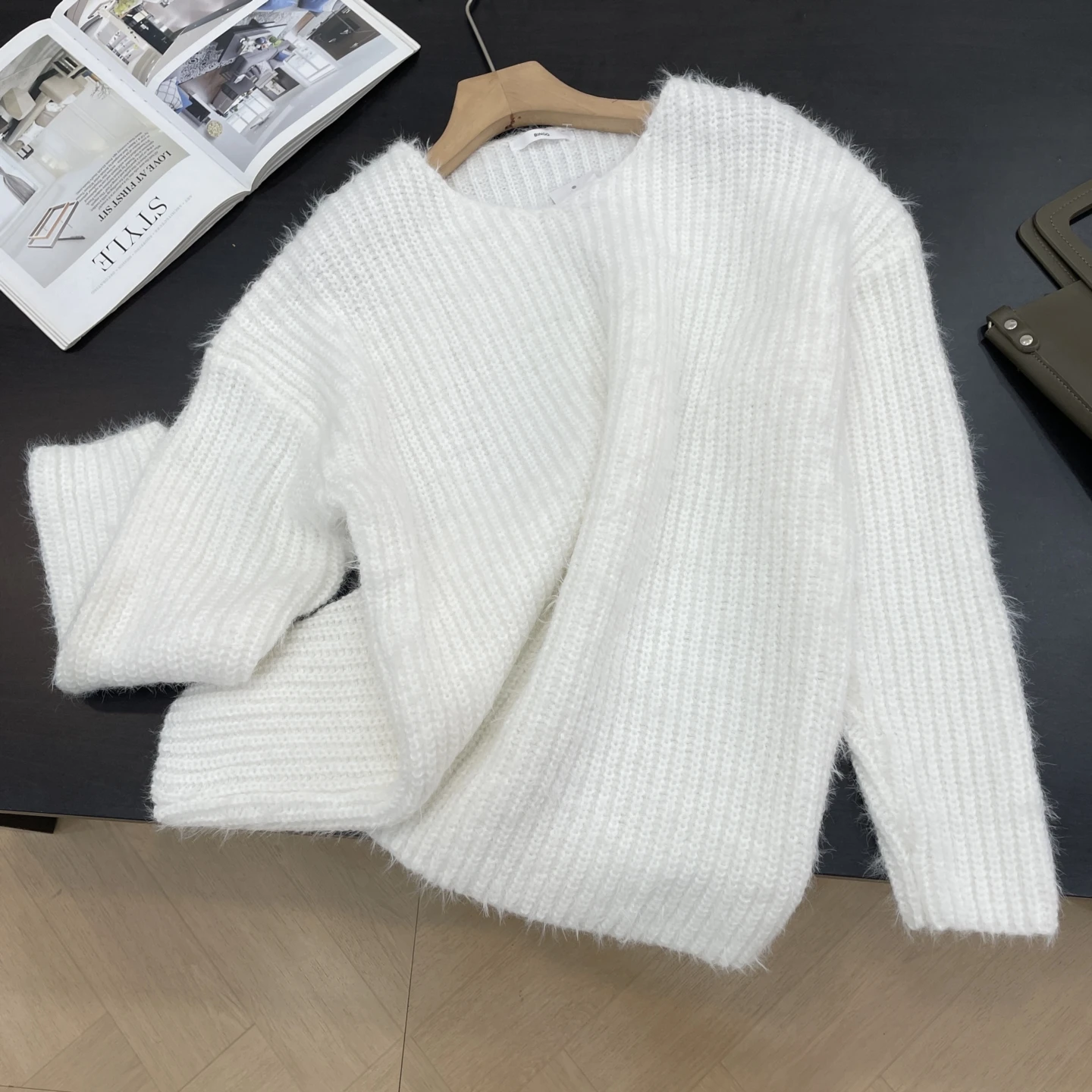 Suéter Hoado de Color Puro a la Moda, Estilo Informal, Novedad de Otoño, Suéter Versátil para el Trabajo, Estilo Dulce, Cor...