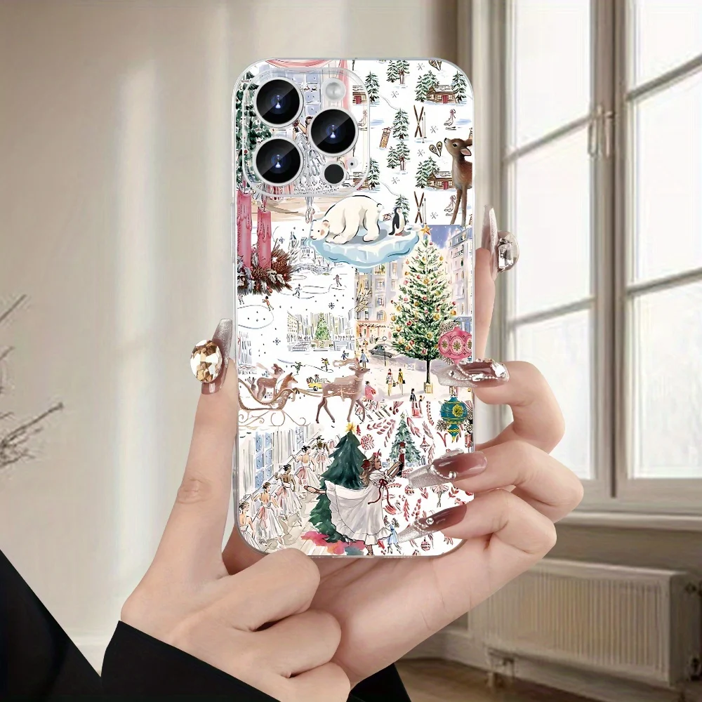 Caja vendedora caliente del teléfono del modelo creativo de la Navidad para el iPhone 17 al 11 más/Pro/Max - Diseño creativo de la moda