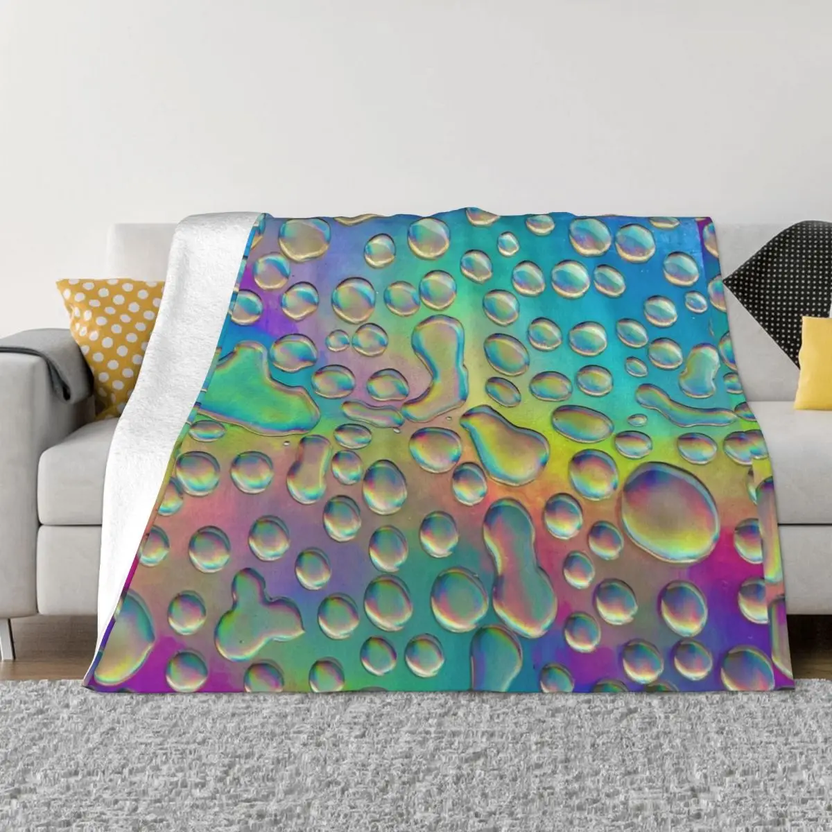 

Neon Drips Throw Blanket Flannels Luxury Brand Soft Plush Plaid For Decorative Sofa Blankets