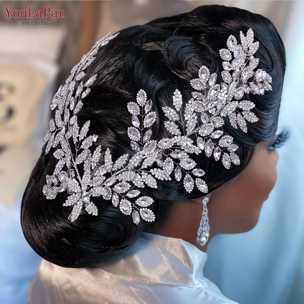 YouLaPan Bridal Headpiece Rhinestone Headband Wedding Hair Accessories Head Ornaments Crystal Bride Headwear Women Tiara HP396