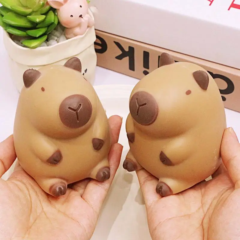 Animal Squeeze Ball Squeeze Toys in Cute Capybara Shape Soft Finger Massage Bouncing and Realistic Squeeze Balls Sensory Fidget