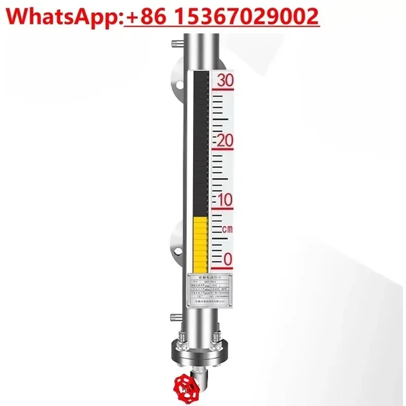 UHZ Magnetic Flap Level Gauge with Remote Transfer Switch Float Top Mounted Column Water Level Indicator for Industrial Tank