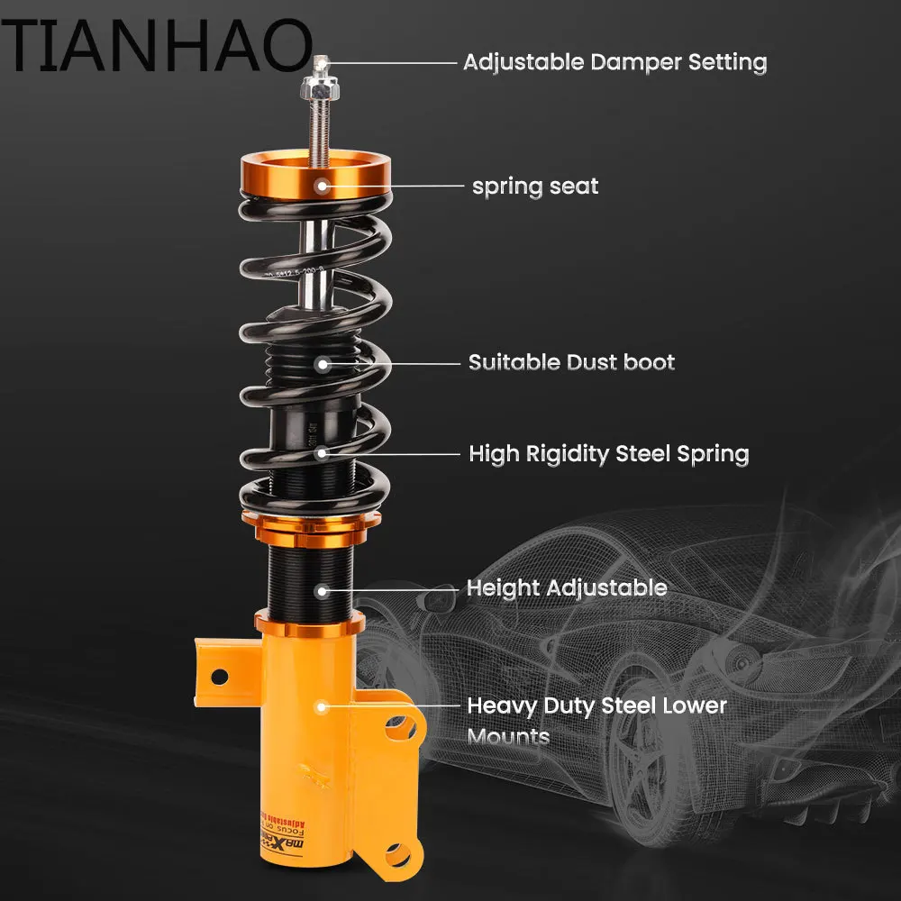 MaXpeedingrods Coilovers 24 Way Damper for Chevrolet Camaro 10-15 Struts Kit