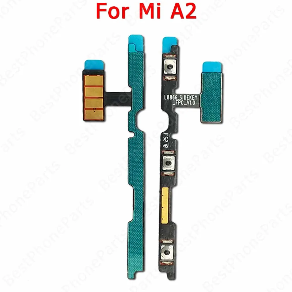 For Xiaomi Mi A1 5X A2 Lite 6X A3 Mix 2 2S Max 3 4 Spare Parts Side Button Volume Switch Power On Off Repair Key Flex Cable