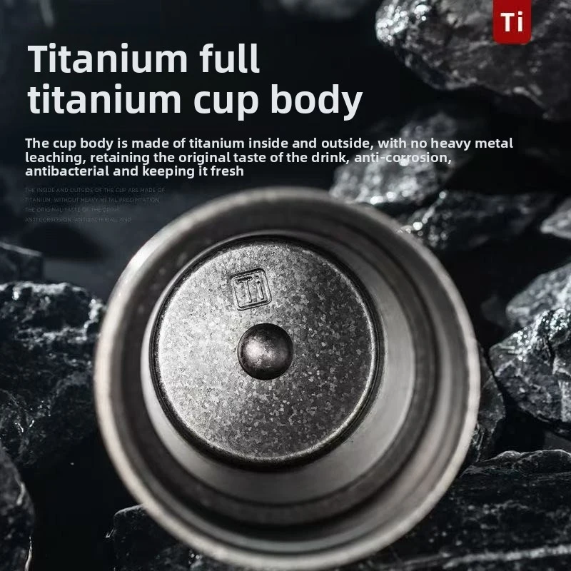 New Smart Pure Titanium Thermos Stylish Dual Drinking Coffee Mug Portable Luxury Travel Cup For Men Women