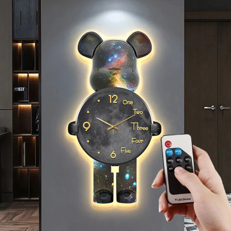 

Large Art Wall Clock Digital Led Silent Wall Clock Mural Modern Watches Living Room Decoration Bedroom Interior Home Ornaments