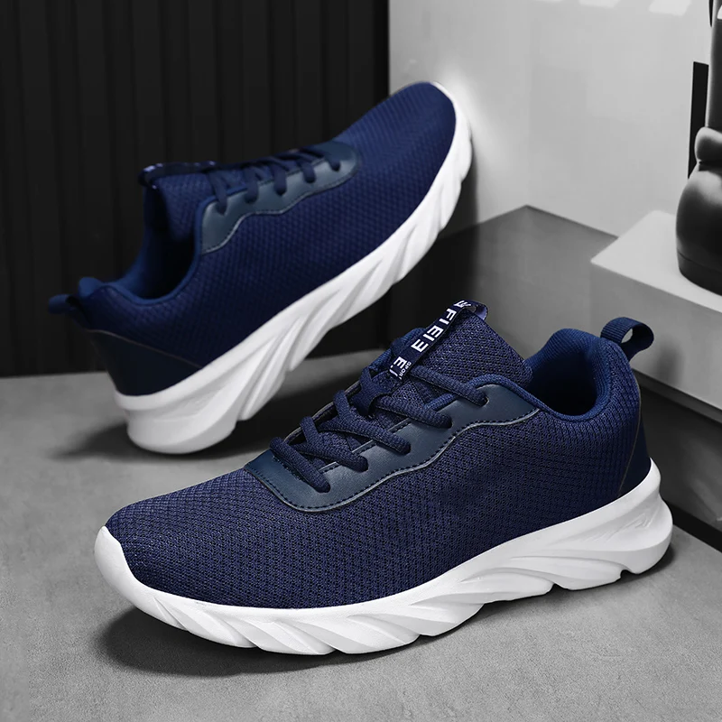 

ELUVA Mens Lightweight Sports Shoes Breathable Running Shoes for Men Non Slip Comfortable Walking Sneakers Mesh Fashion Sneakers