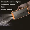 새로운 38000mAh 다기능 태양 광 발전 은행 모바일 전원 빠른 충전 배터리 4 케이블 무선 충전기 LED 손전등 4