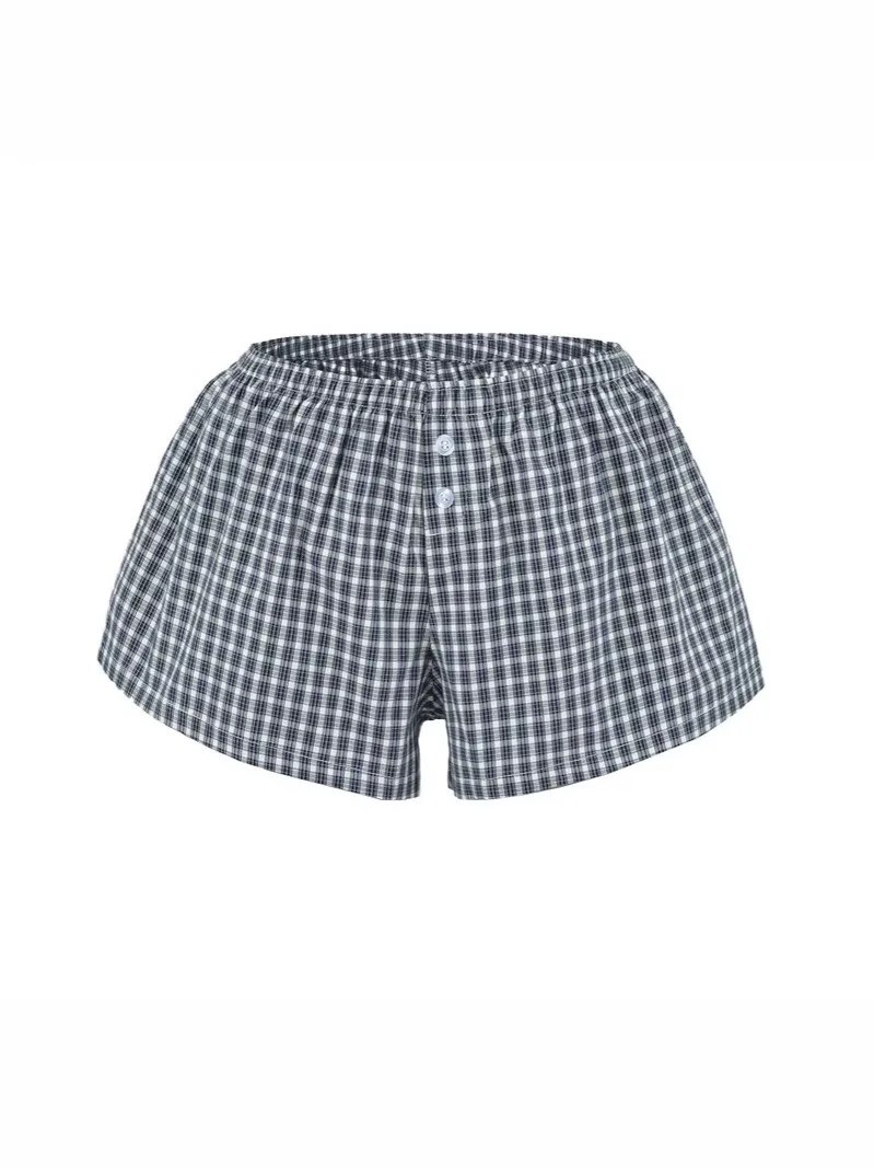 Sweet Little Girl's All-Match Two-Button Striped Summer Shorts Loose Casual Home Wear Slimming Hot Pants for Women