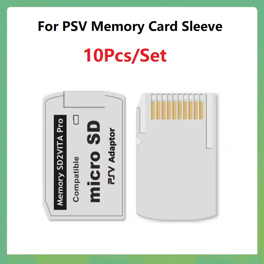 10 Uds. Para adaptador de tarjeta de memoria PSV para PlayStation PS Vita PSV 1000 2000 soporte adaptador de tarjeta Micro SD TF PSP SD2VITA Pro
