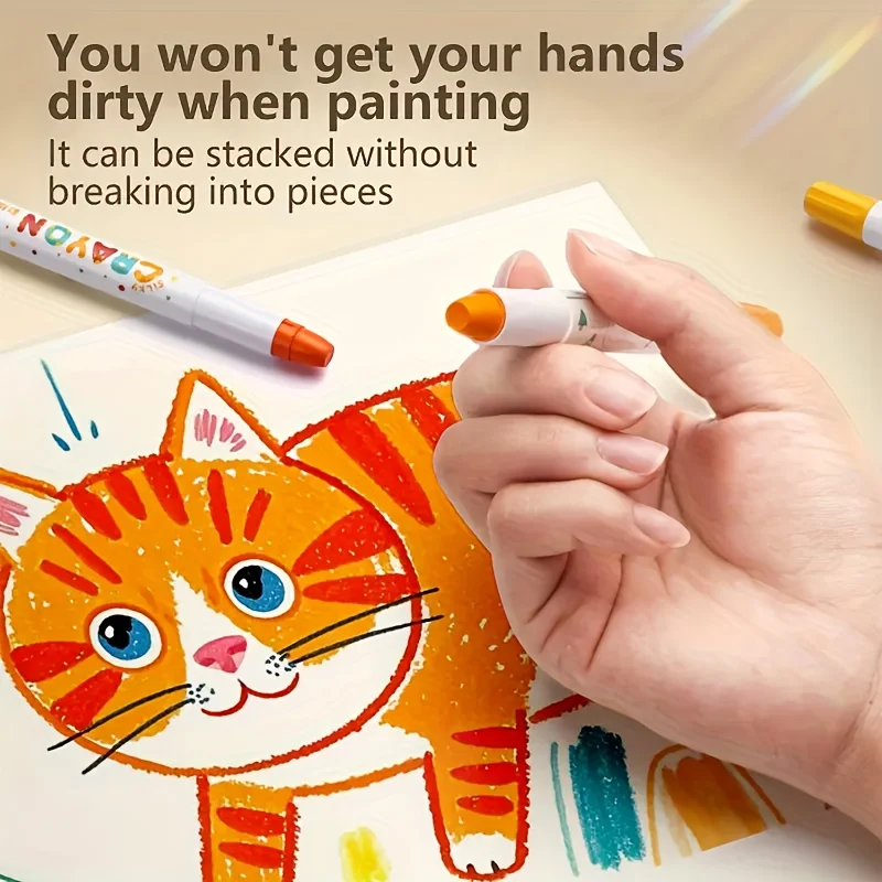 أقلام تلوين حريرية ملتوية 12/24/36/48، لوازم فنية قابلة للغسل، أقلام تلوين جل باستيل متعددة الألوان، هدية تلوين سهلة الإمساك