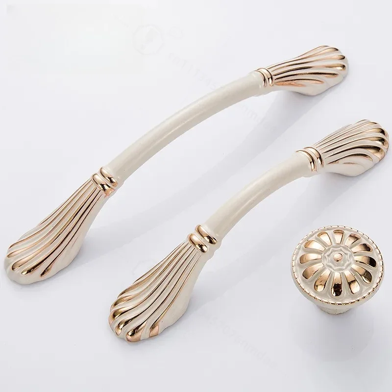 Retro Simple Pastoral European Cabinet Door Handle Bedroom Kitchen Drawer Pull Knob Hardware