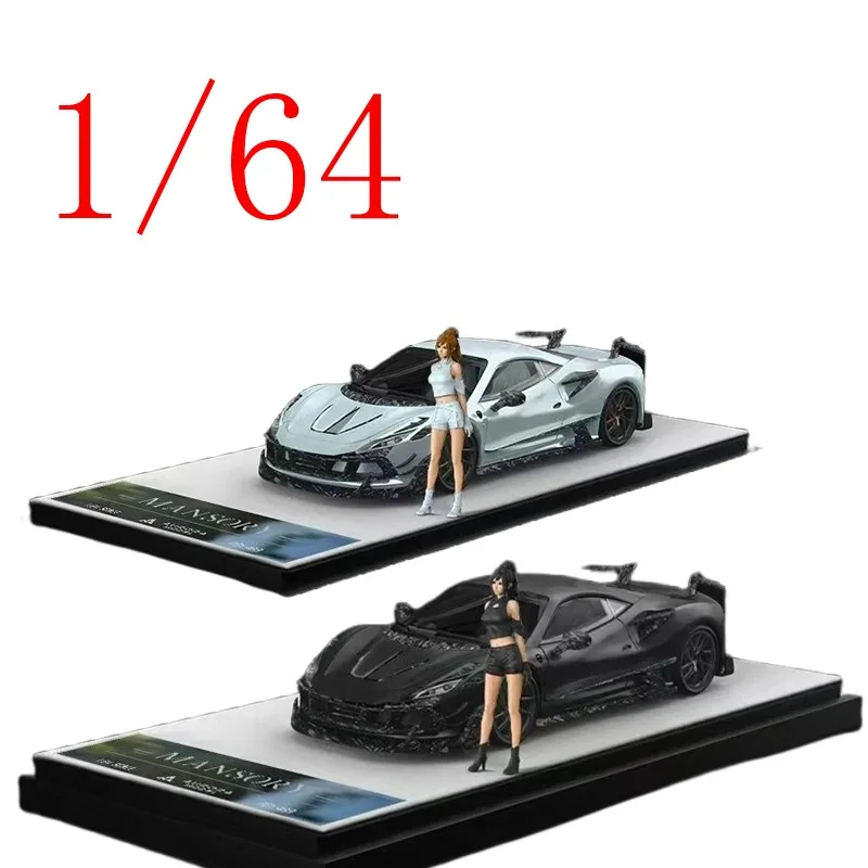 

AM литая под давлением модель автомобиля из сплава Ferrari в масштабе 1/64 Ferrari F8 Tributo Mansory Play Vehicles, игрушки для мальчиков, подарок, оригинальная коробка