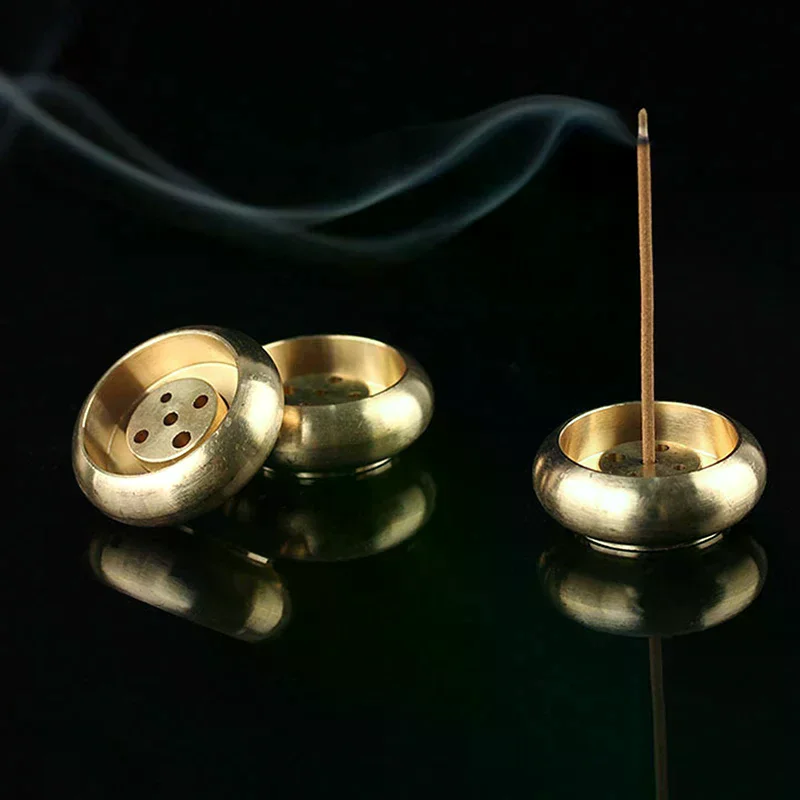 1pcs Home Decor High Quality 5 Holes Mini Brass Incense Burner Incense Sticks Censer Stand Holder