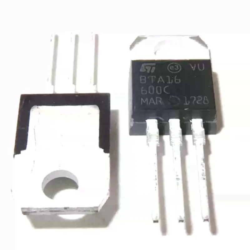 10PCS-50PCS BTA16-600B BTA16-600C BTA16-800B BTA16-800C TO220  Bidirectional thyristor (TRIAC, conducts both ways)