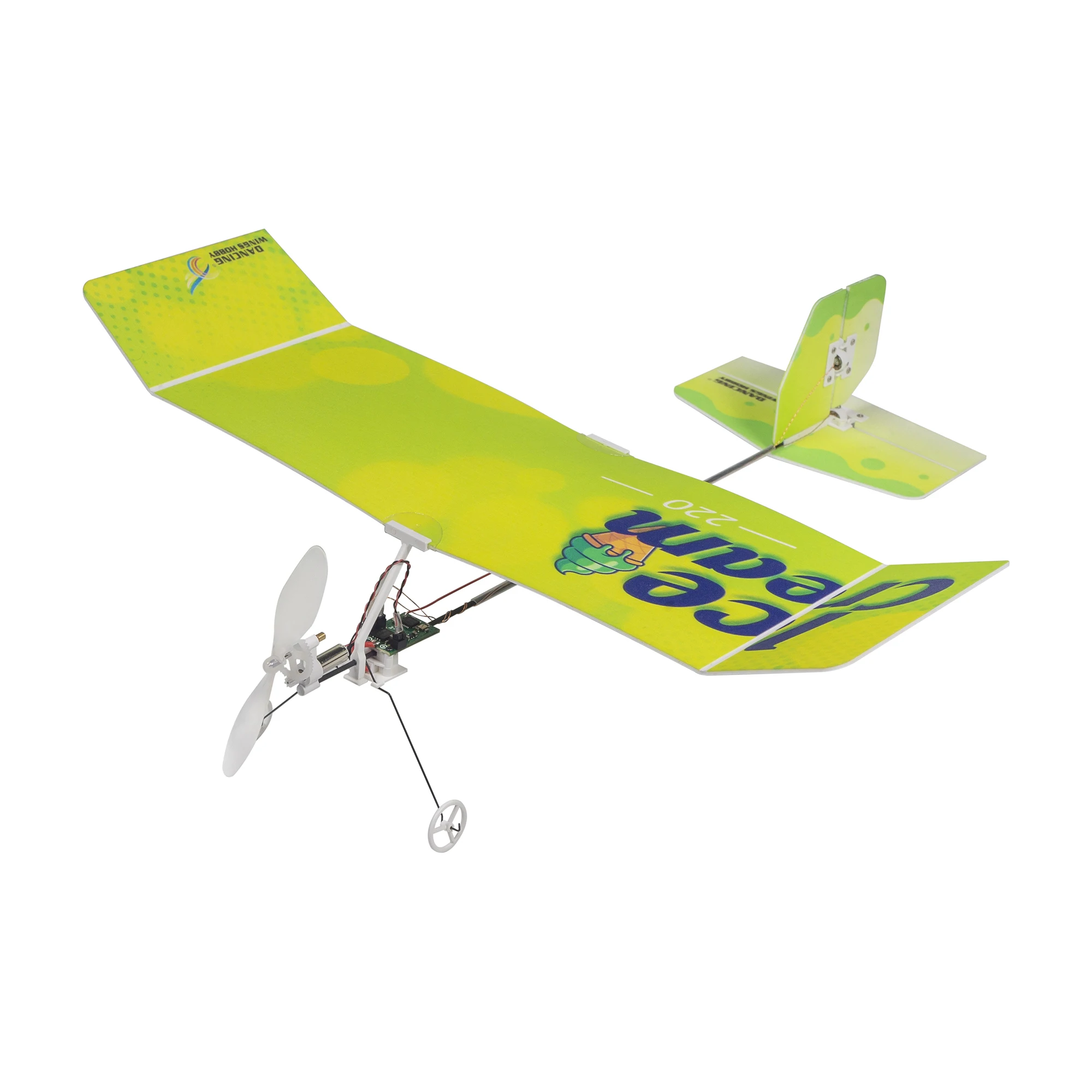 

Dancing Wings Hobby Indoor-outdoor Micro Ultra-light Foam RC Airplane Ice Cream 224mm Wingspan Toy for kids or adults