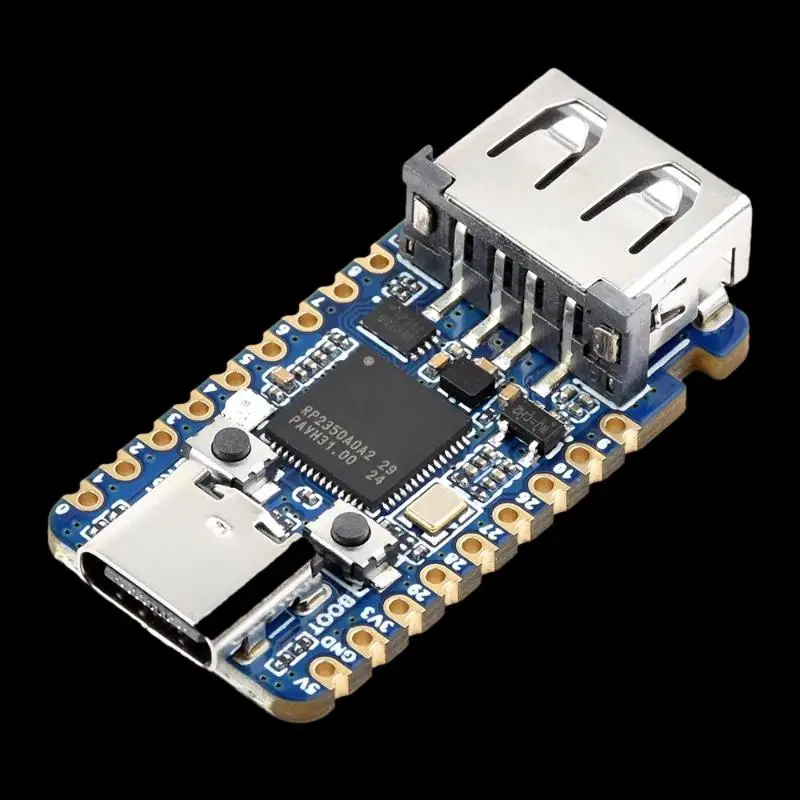 USB Type-A Expansion Port Based On RP2350A Chip 15 GPIO RP2350-USB-A Mini Development Board Onboard