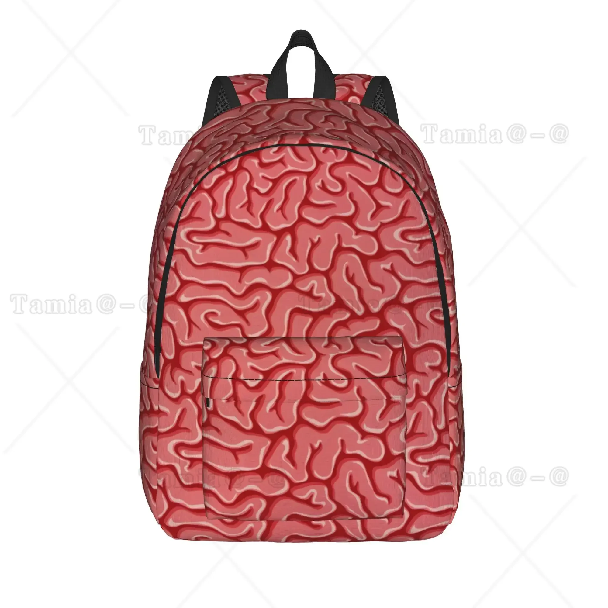 Red Cell Tissue Texture Backpack  Trekking Backpacks Women High Quality Breathable School Bags Kawaii Rucksack