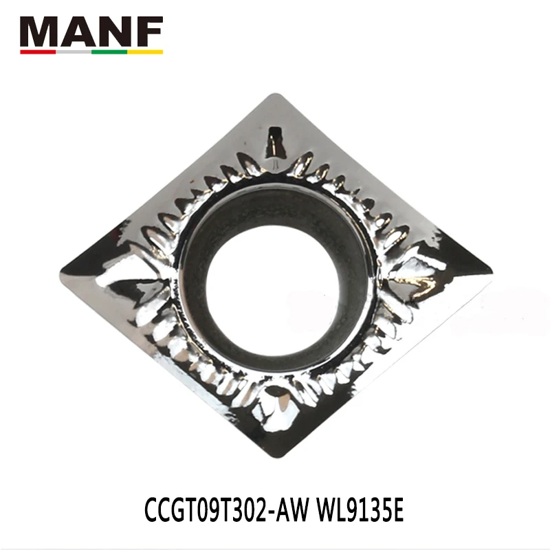 MANF Carbide insert CCGT09T304 In turning Tool  CNC Blade Lathe Tool For Sclcr1616k09 Sclcr Milling Tool Lathe Tool Lathe Cutter