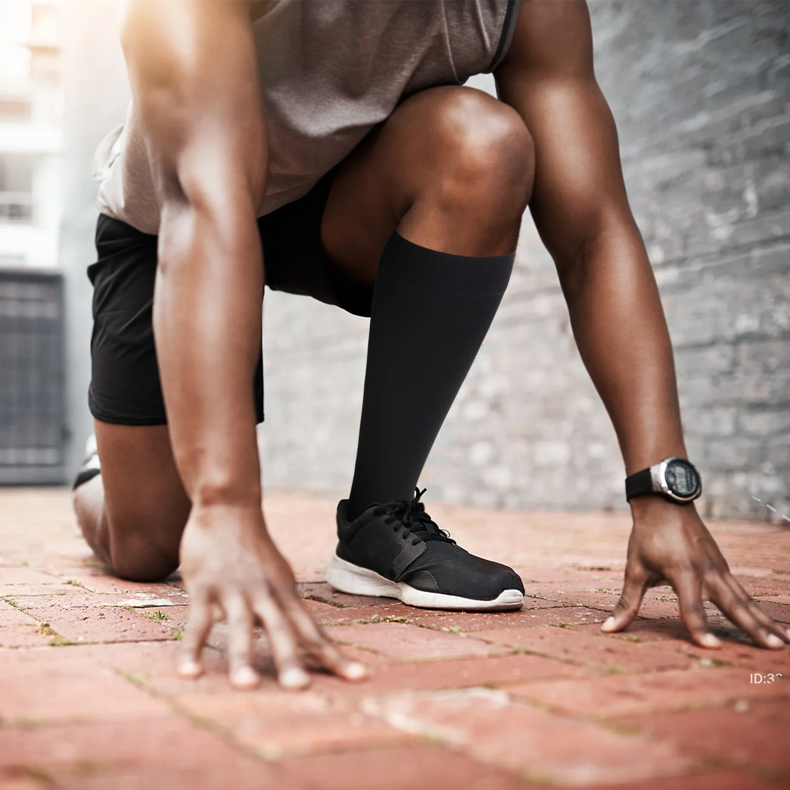 

3Pairs Sport Knee Braces Compression Calf Sleeves Elastic Socks Soccer Running Cycling Pain Relief Sock Sleeves