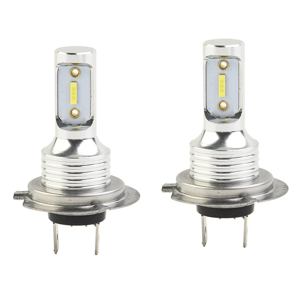 H7 LED Headlight Bulbs Conversion Kit for Hi Lo Beam 55W 8000LM 6000K with Silent Fan and Heat Conduction Cooling System