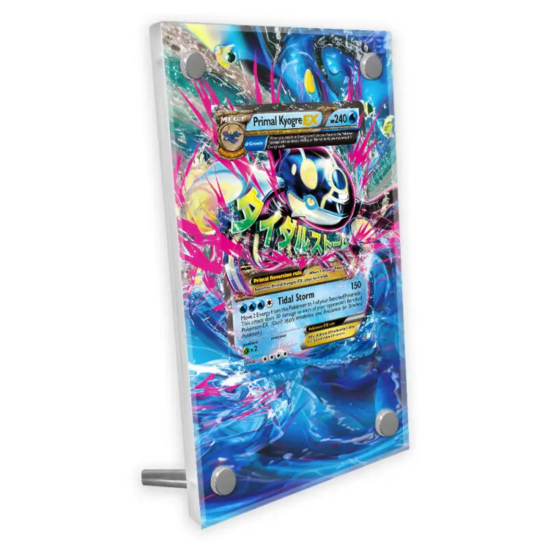 عرض بطاقات البوكيمون PTCG Primal Kyogre v MAX مجموعة ألعاب أنيمي توسيع الهدايا الفنية ألعاب حافظة واقية من الأكريليك ذاتية الصنع
