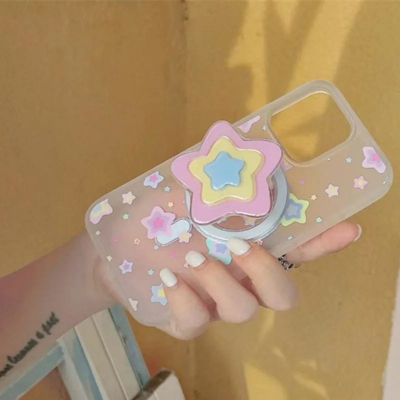 Nueva estrella bonita de Corea para teléfono magnético Magsafe Griptok Grip Tok soporte para iPhone 17 16 Pro funda de carga inalámbrica soporte