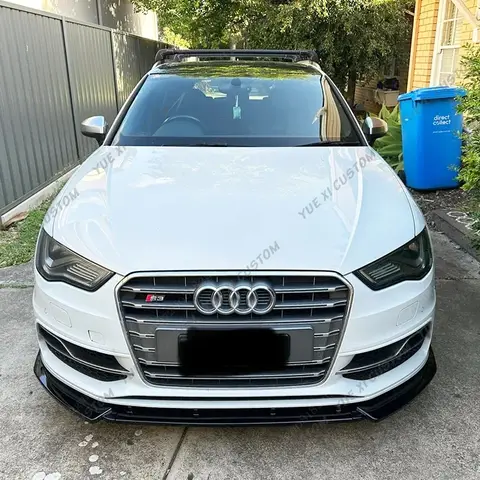 아우디 A3 S3 8V 표준 TDI TFSI 살롱/스포츠백 2013-2016 자동차 앞 범퍼 립 턱 스포일러 스플리터 바디 키트 튜닝 트림