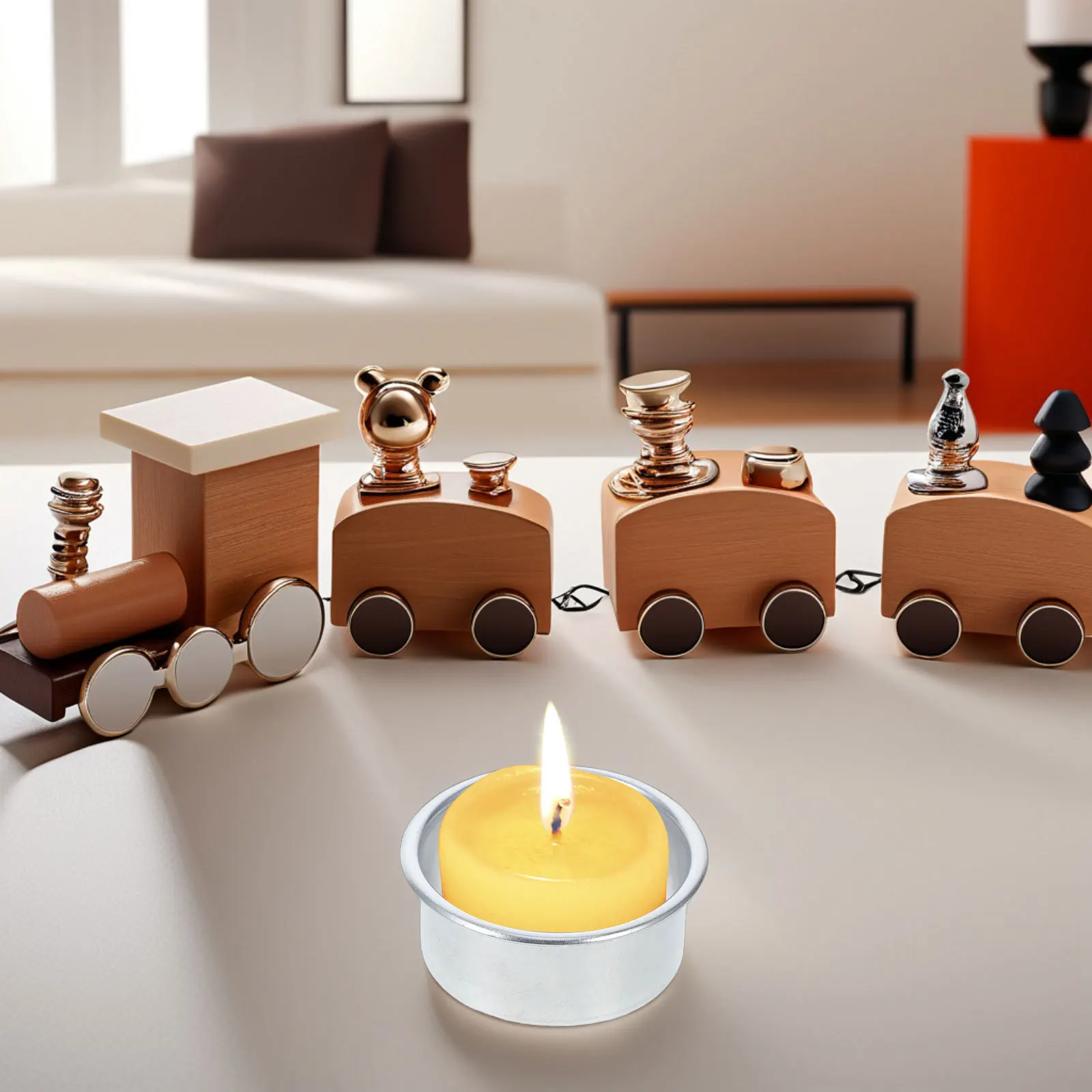 

20Pcs Silver Flanged Aluminum Cups Elegant DIY Wreath Holders Safe Edges Small Tea Light Decorative Mini Cup for Candles