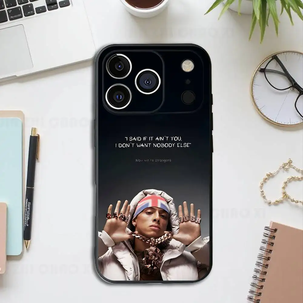 Rapper Central Cee Black Phone Case For IPhone 17 16 15 14 13 12 13 12 11 Pro Max Plus XS XR Silicone Soft Back Cover