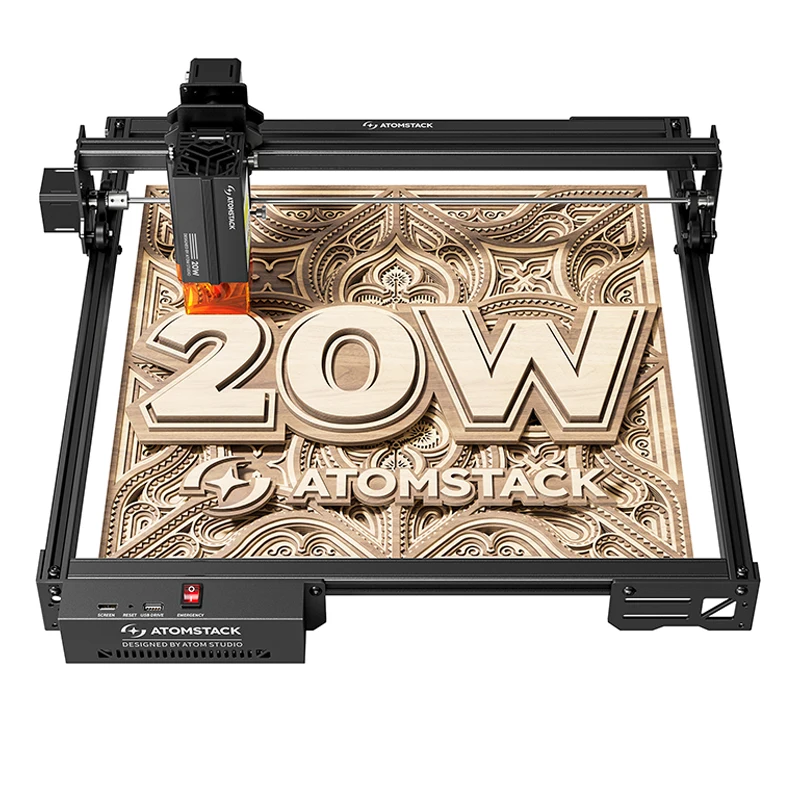 ATOMSTACK A20 Pro V2 20W Lasergraveermachine 400*365mm Graveergebied Lasercutter Hoge Nauwkeurigheid Graveermachine voor Aangepaste Ontwerpen
