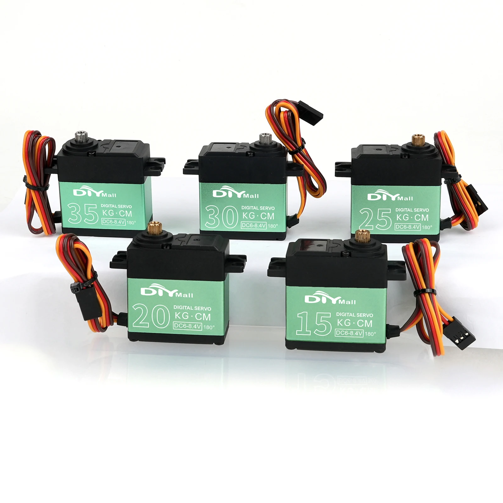 Digital Servo Metal Gear 15kg 20kg 25kg 30kg 35kg 180/ 270° Angle Controllable 360° Continous Rotation Servo for Robot RC Cars