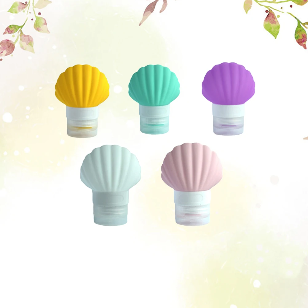 

5 Pcs Bottle Set Emulsion Lotion Travel Essential Purple Shampoo Oil Subpackaging Accessories Portable