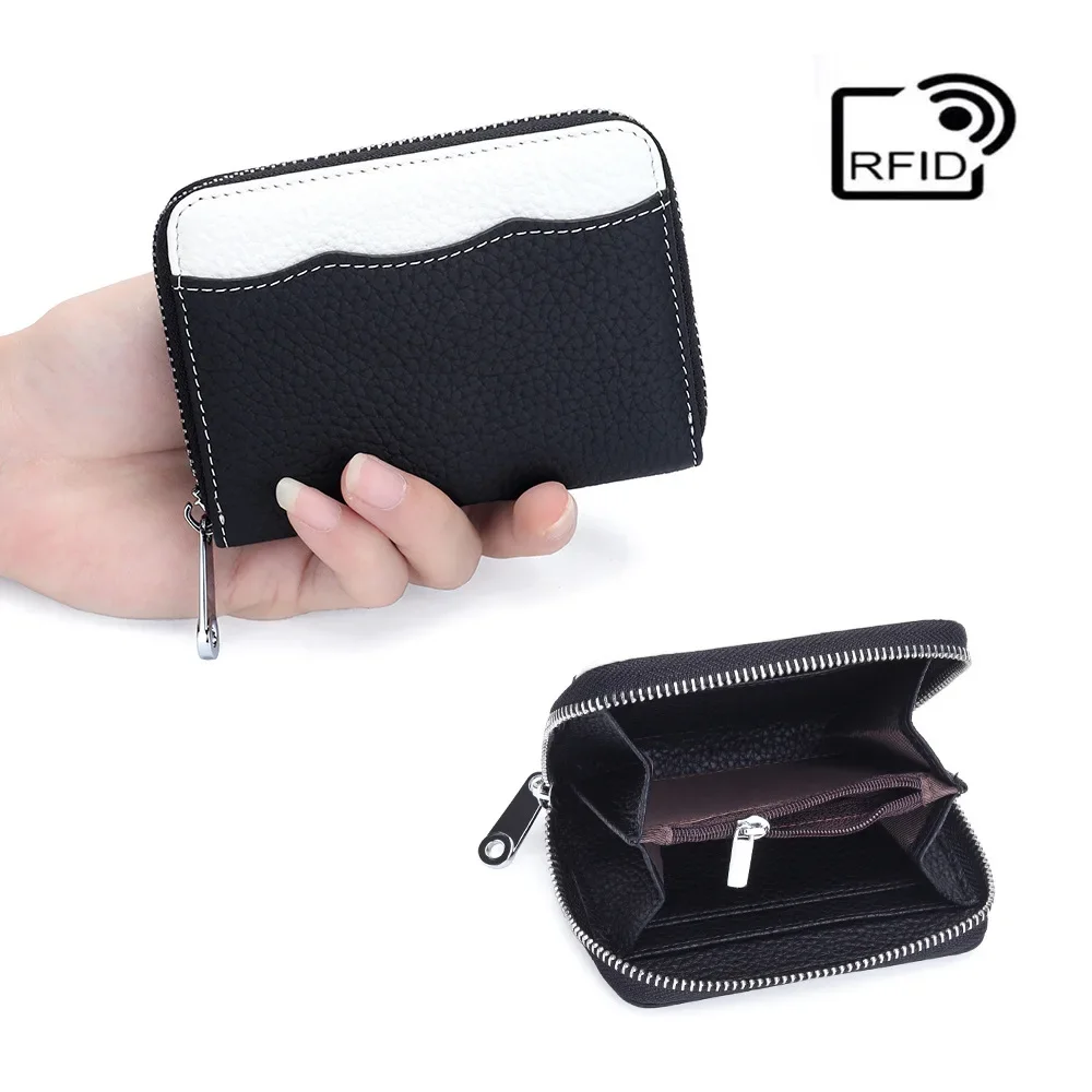 Japanese Short Zipper Coin Purse Genuine Leather Pebbled Wallet Women Luxury Small Change Purse Clutch Bag Designer Women Wallet