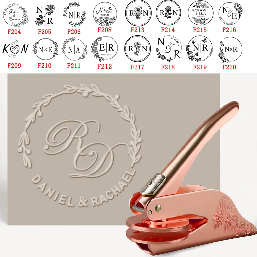 Personalized Wedding Embosser Stamp｜Initials Embosser｜Envelope and Invitation Embosser｜Napkin embosser｜Custom wedding embosser
