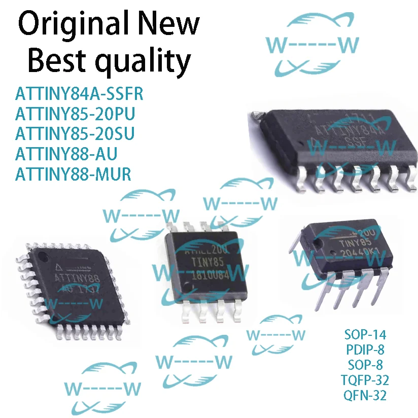(5-30 PCS) ATTINY84A-SSFR ATTINY85-20PU ATTINY85-20SU ATTINY88-AU ATTINY88-MUR ATTINY84A-SSF TINY85 ATTINY88 TINY88 MCU IC CHIP