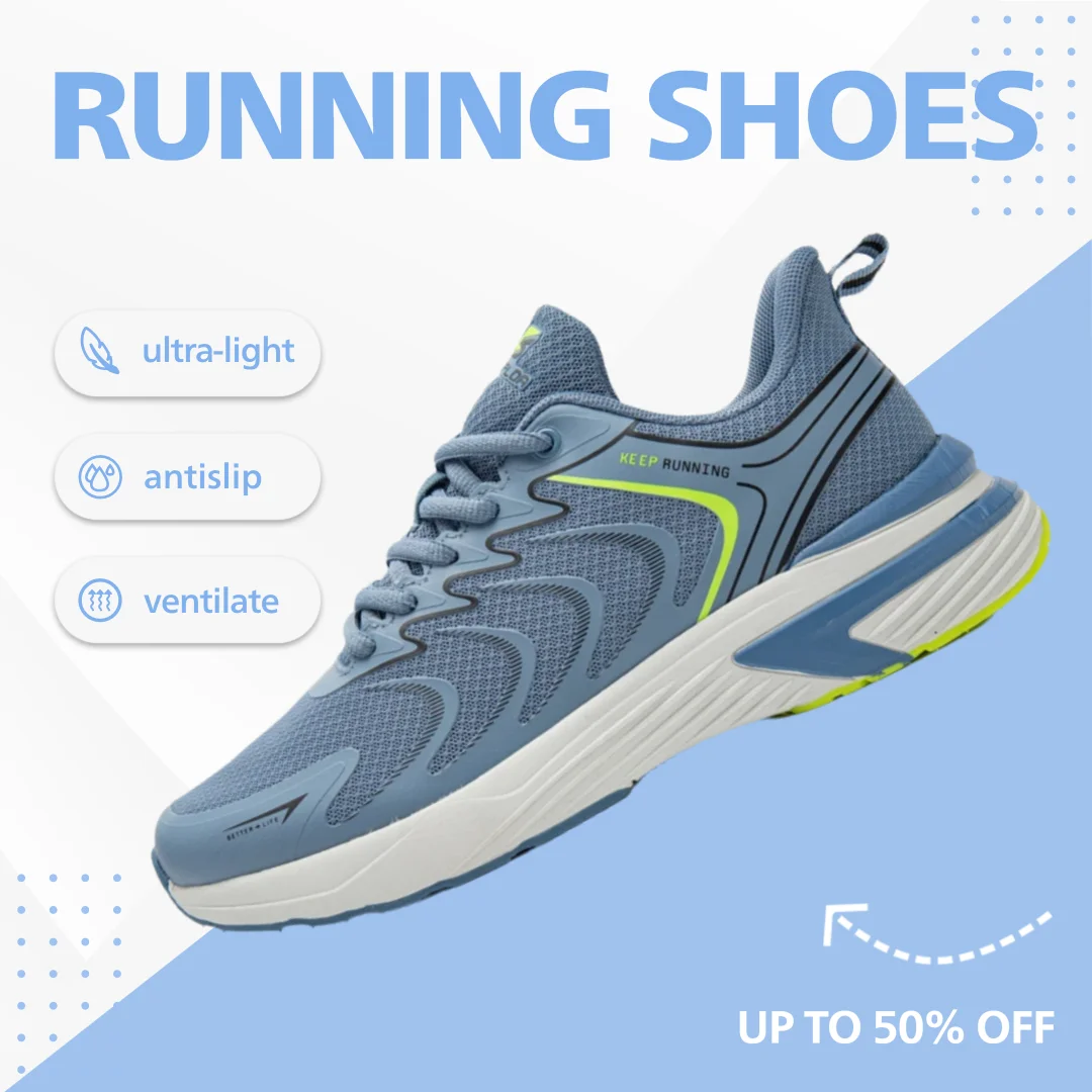 

Baasploa Men Running Sneakers Brand Lightweight Mesh Breathable Classic Sport Sneakers Male Comfortable Non-slip Casual Shoes