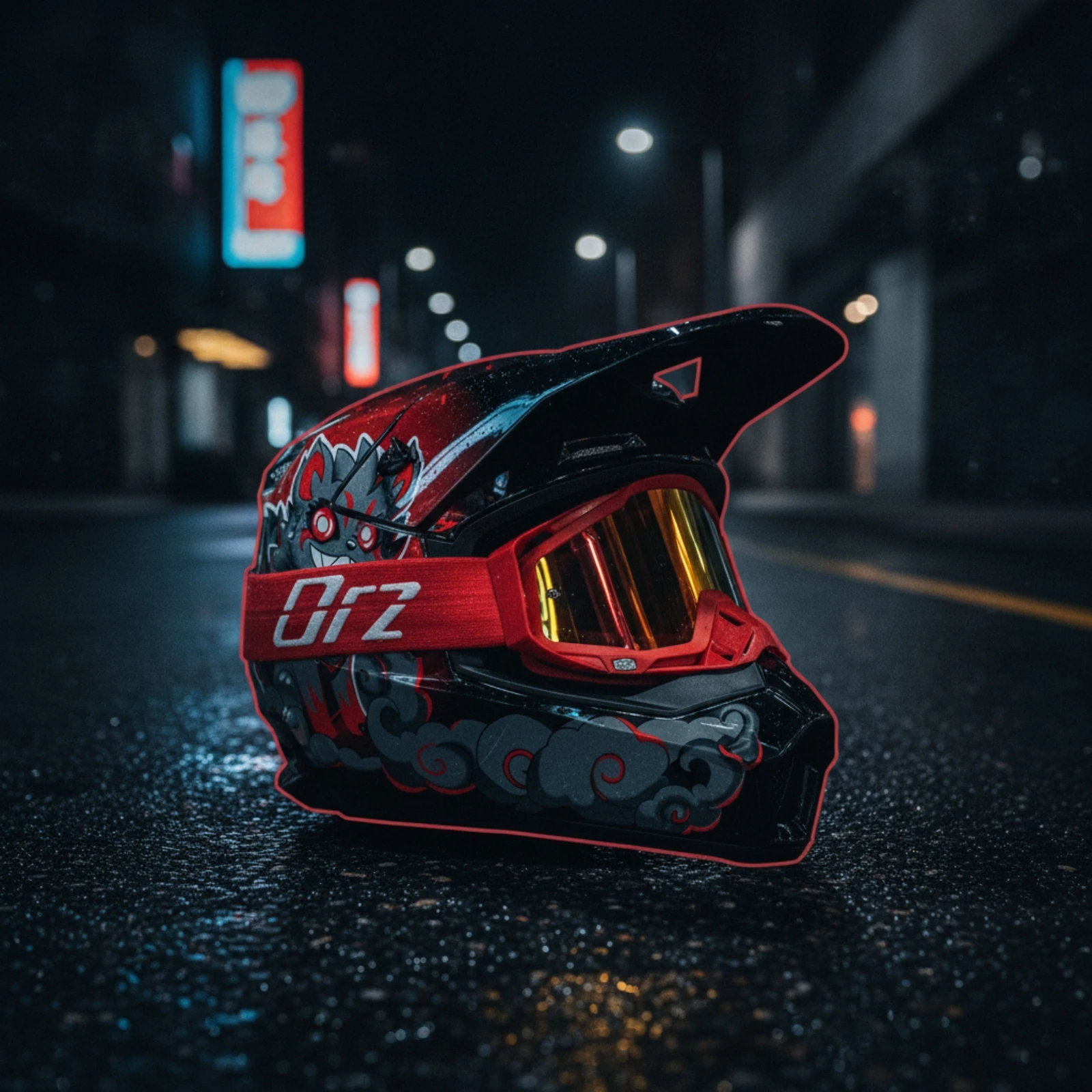 Full-Face Helmet with Visor Visor off-Terrain Dirt Bike Helmet Multiple Air Vents Comfortable for Motocross Riders