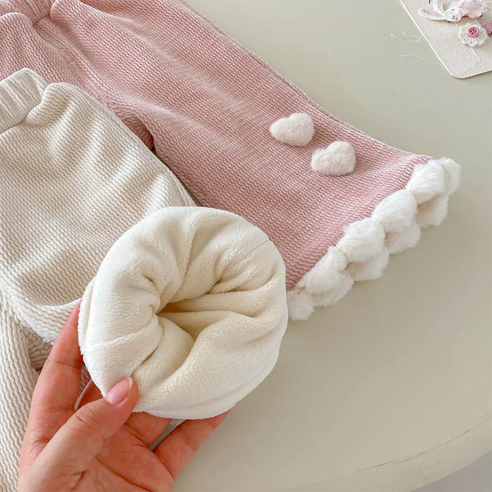 الفتيات الشتاء السراويل الصوف رشاقته الدافئة بلون الاطفال السراويل للفتيات أزياء ملابس الطفل و طفل صغير #6