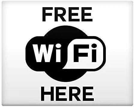 Free WiFi Here  Metal Street Sign Internet Cafe Workplace Safety 1251054