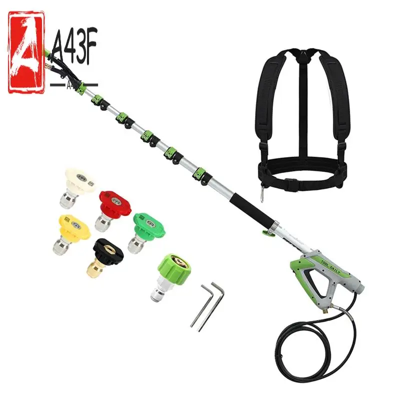 

A43F-Foam Cannon, аксессуар с двумя разъемами, насадка с двойным наконечником для мойки высокого давления для мыльной пушки, 5 насадок-распылителя для мойки