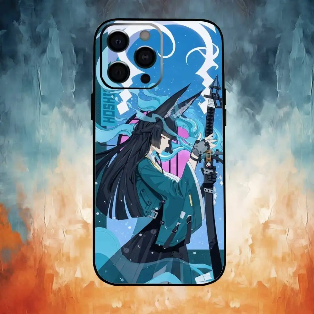 Casing HP Z-Zenless Zone Z-ZeroS M-Miyabi H-Hoshimi Untuk iPhone17,16,15,14,13,12,11 Plus,Pro Max Bahan Lembut Warna Hitam