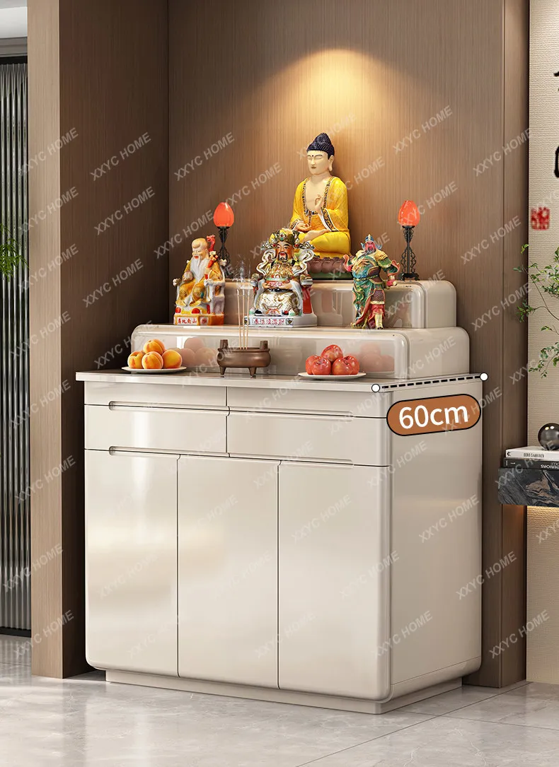Table incense case household three-layer shrine modern simple living room small Buddhist cabinet