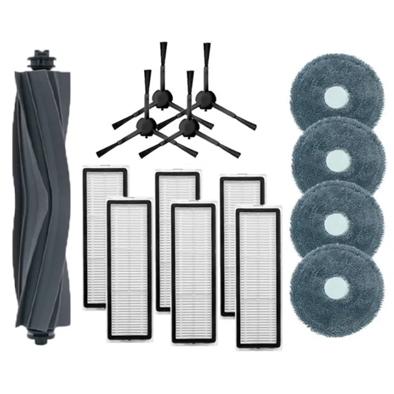 15PCS Accessories Kit for Dreame L10S Pro/RLS6L / Xiaomi S10+Robot Vacuum Cleaner Roller Side Brush Filter Mop Cloth