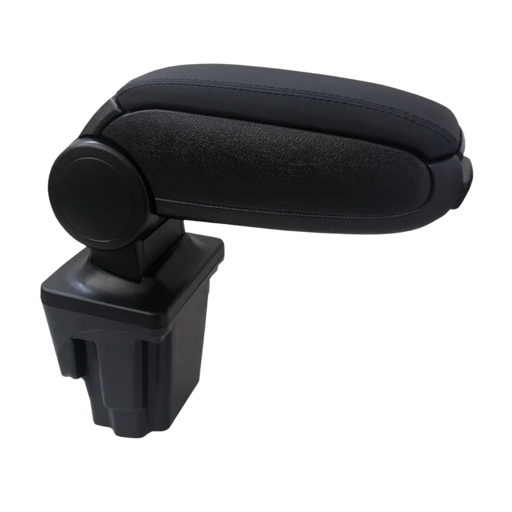 For Seat Leon MK2 1P 2005-2012 Center Console Armrest Storage Box Black Leatherette / Fabric LHD Car Interior Accessories