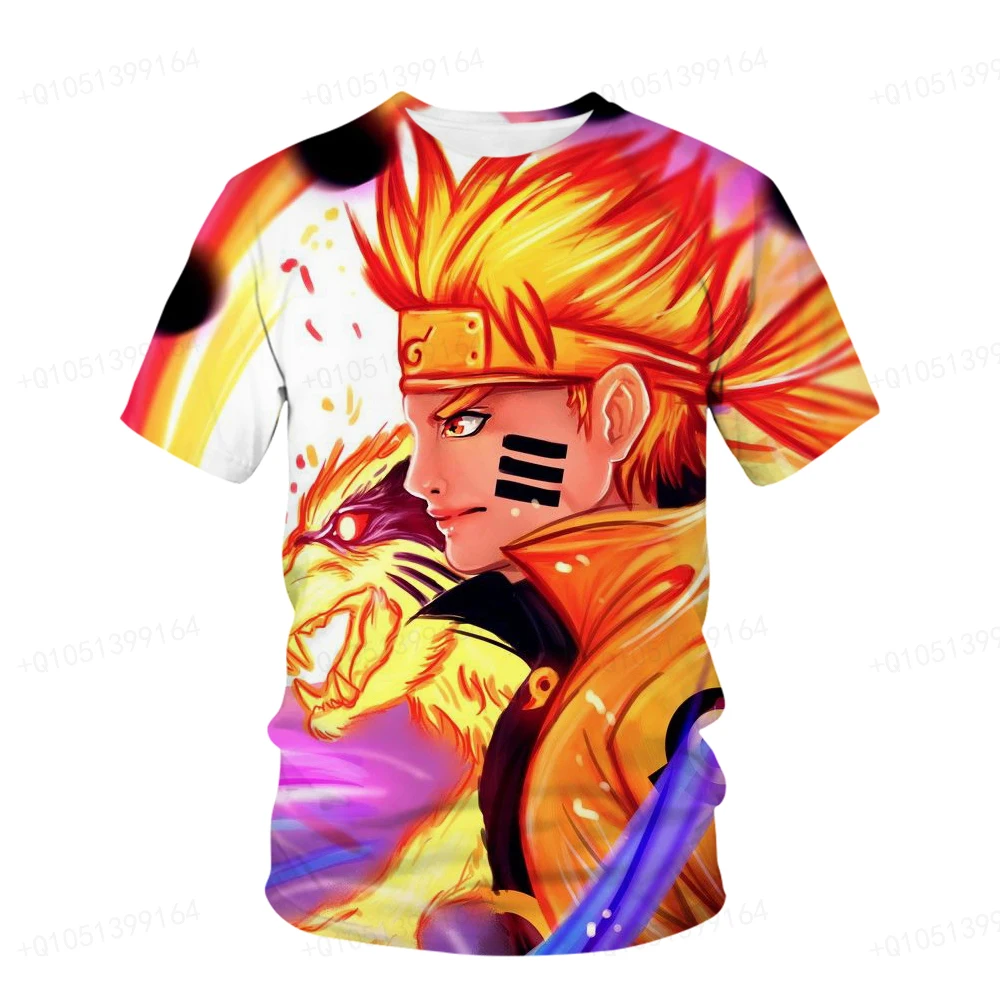 Summer New Naruto Man T-Shirt Cartoon Japanese Anime Casual Short Sleeve children 3D Print cosplay T-Shirt Top Uchiba Weasel