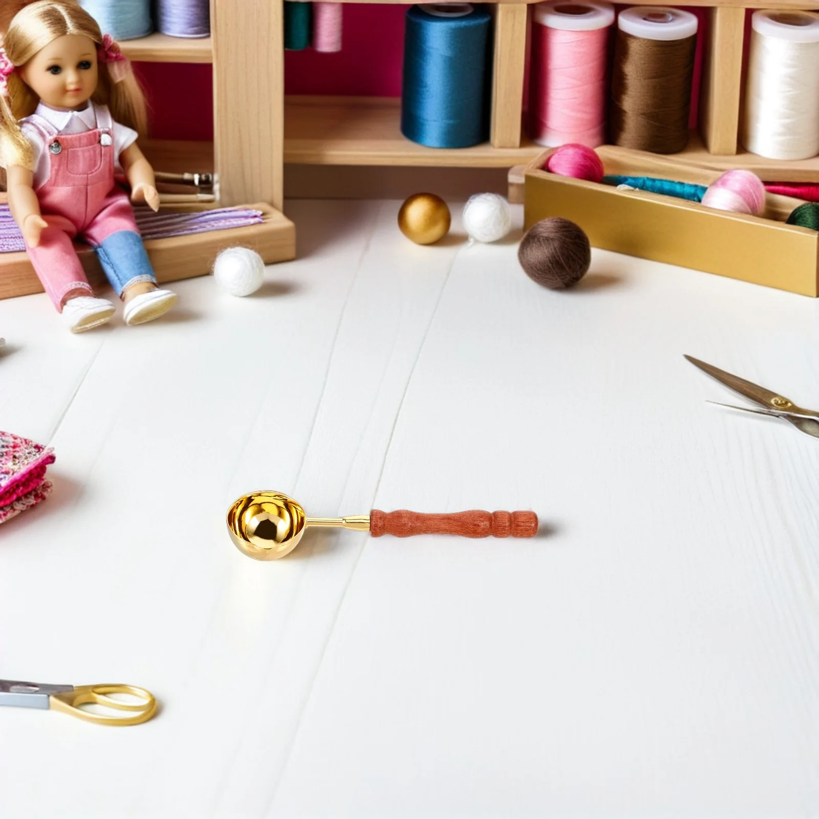 

2pcs Retro Wax Seal Spoon Stainless Steel Wood Handle Vintage Melting Tool For Envelope Wedding Invitation Sealing Craft Diy