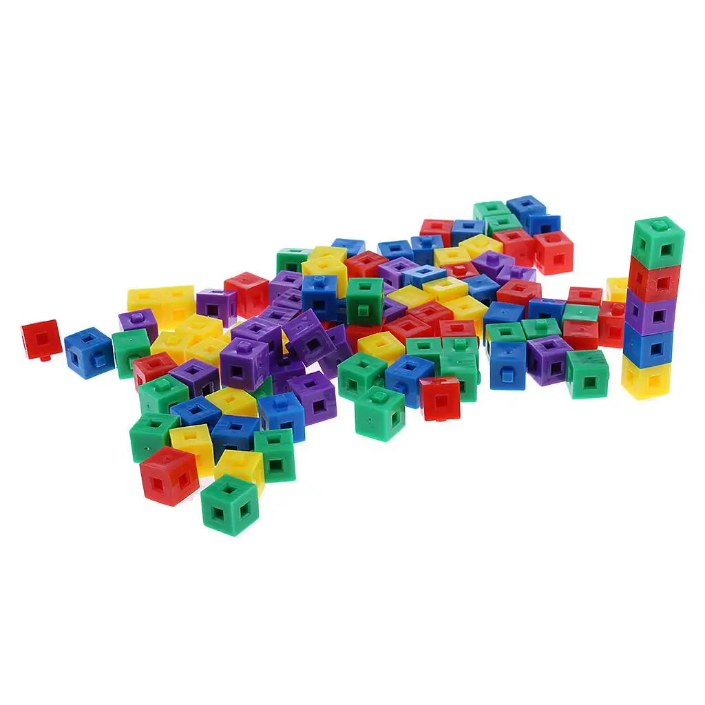 

4-6pack 100pcs Stacking Building Assembly Bricks for Kids Developing Toy Puzzles