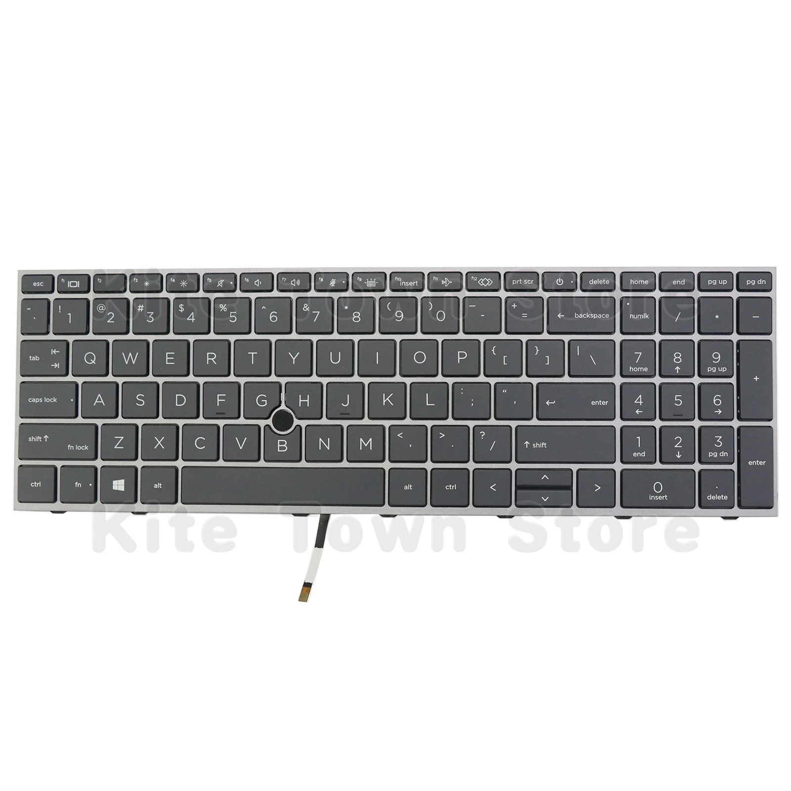 New US Laptop Keyboard Backlit for HP ZBook Fury 15 G7 Fury 15.6 G8 Silver Frame With TrackPoint