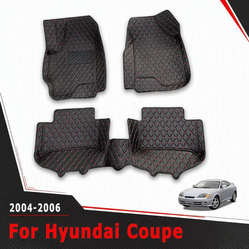 Car Floor Mat For Hyundai Coupe 2004 2005 2006 Custom Leather Car Carpet Auto Interior Accessories Car Parts